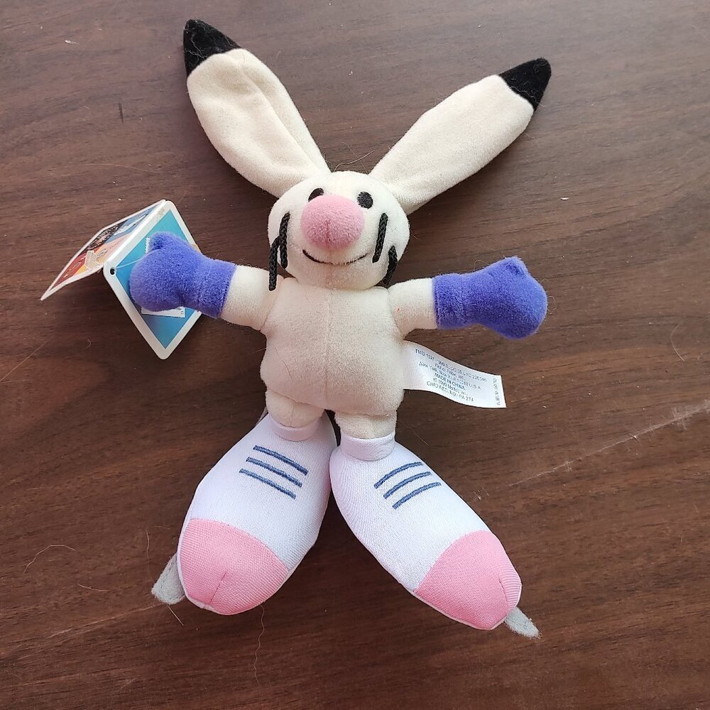 2002 Winter Olympics Salt Lake City Powder The Rabbit Mascot Skating Bunny Plush